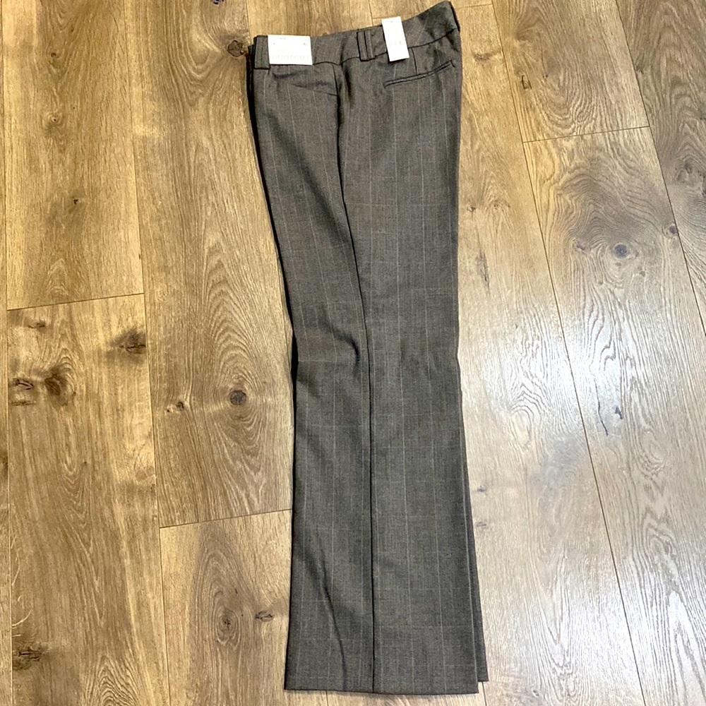 New York and Company gray with cream pinstripes pants